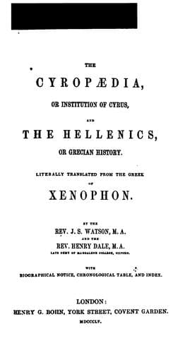 Cyropaedia: The Education of Cyrus cover