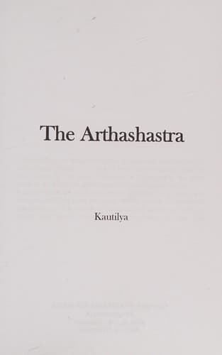 ARTHASHASTRA cover